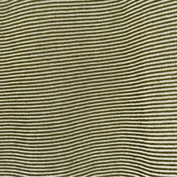 American Tradition Mens L Olive Green Striped Long Sleeve T-Shirt NWT - Picture 13 of 14